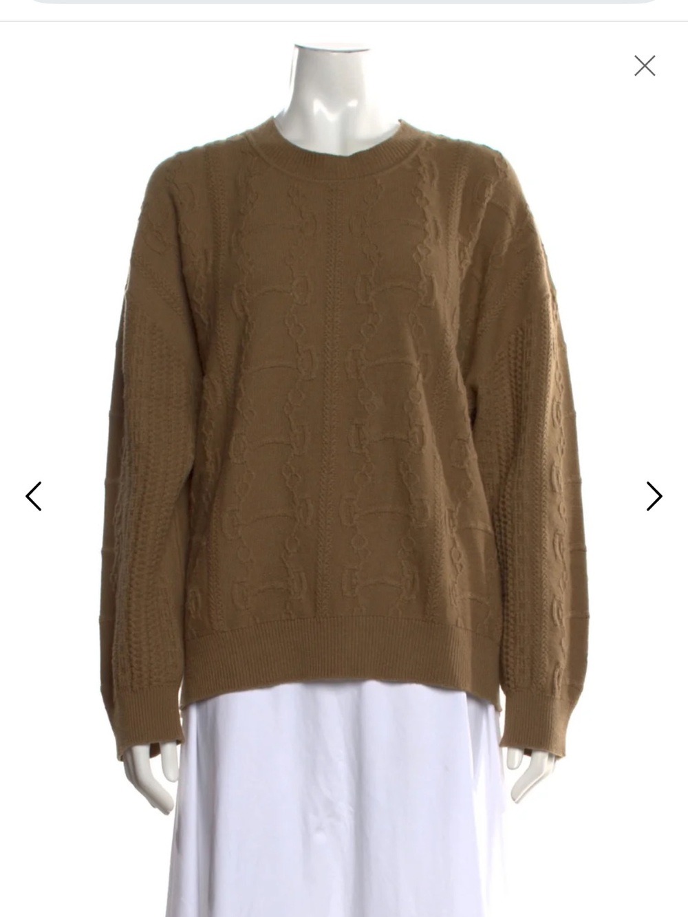 Hermes virgin wool and cashmere Cable Knit Sweater